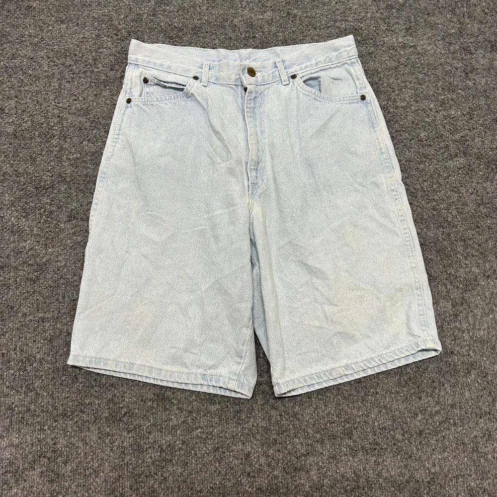 Chic Shorts Womens Size 30 Light Wash Denim High Waisted Relaxed Fit Casual